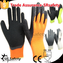 SRSAFETY 7G guantes de invierno de acrílico de pañales, guantes de látex de espuma hechos en china